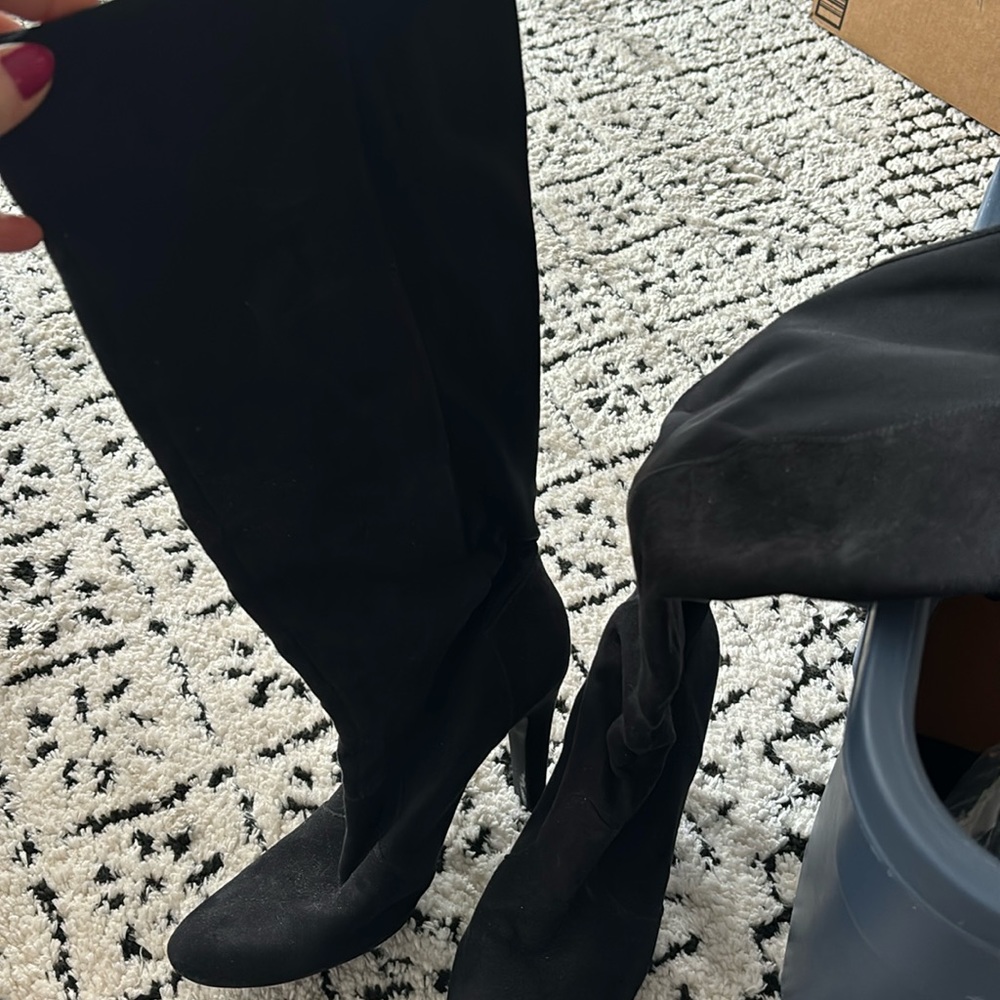 New look faux suede knee high boots